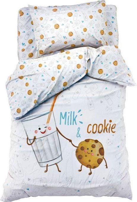 Постельное бельё "Этель" Milk&Cookie 143*215 см, 150*214 см, 50*70 см -1 шт, 100% хл, бязь 125 г/м2