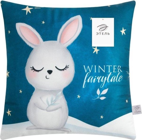 Подушка декоративная Этель "Winter fairy", 40*40 см, 100% п/э, велюр