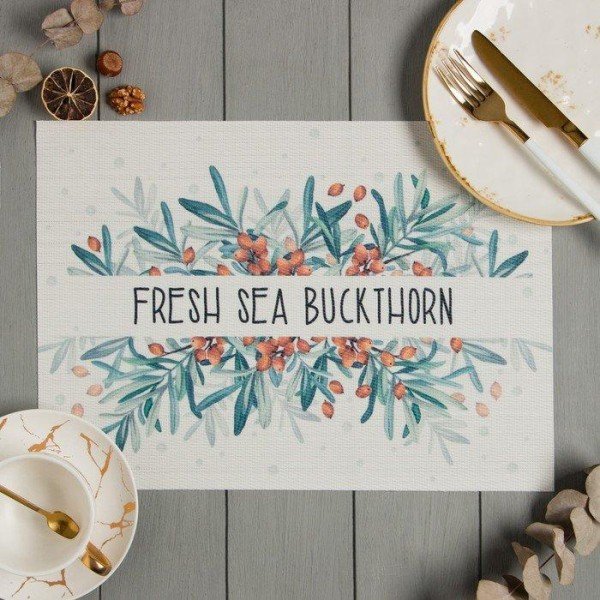 Салфетка на стол Доляна "Fresh sea buckthorn" ПВХ 40*29см